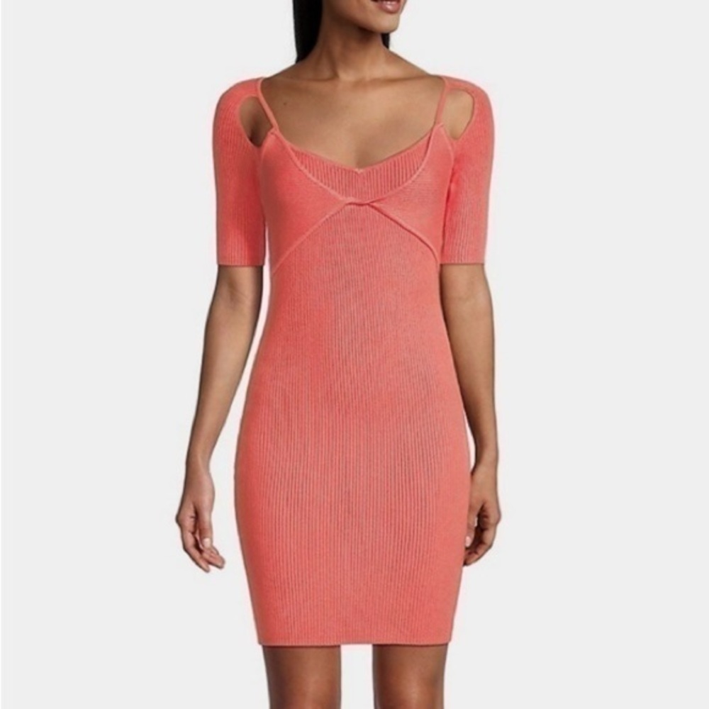 Sleek and Stylish: NWT Guess  Madison Short-Sleeve Cami Rib Mini Dress - Size S